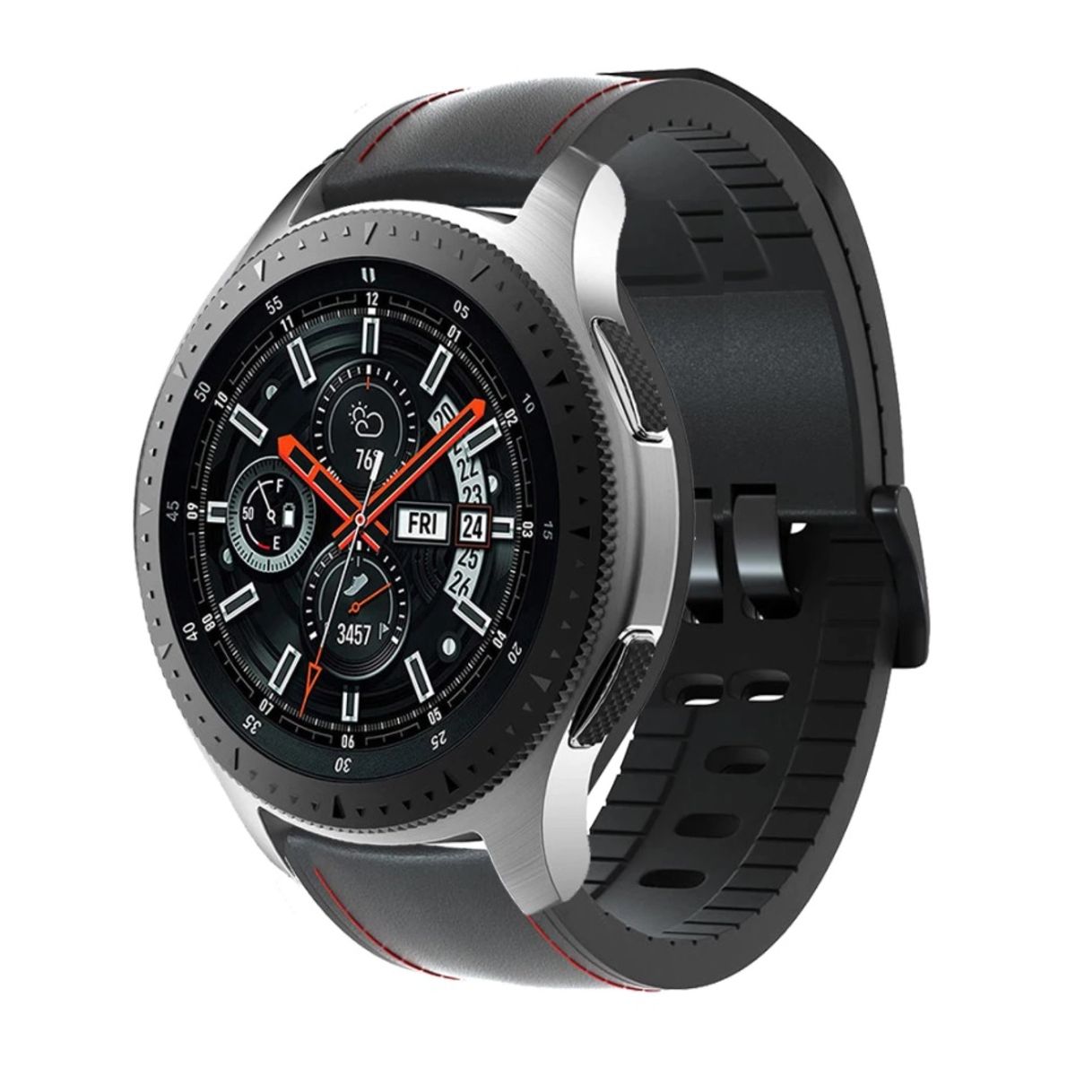 GENERICO - Correa Cuero compatible Galaxy Watch 46mm / Watch 3 45mm