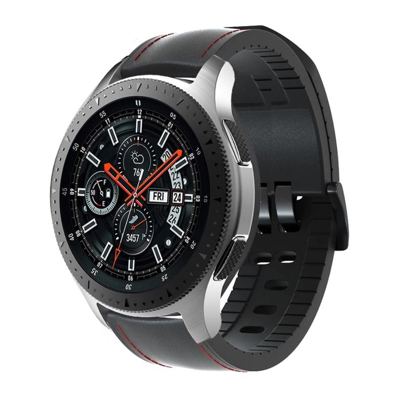 GENERICO - Correa Cuero compatible Galaxy Watch 46mm / Watch 3 45mm