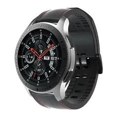 GENERICO - Correa Cuero compatible Galaxy Watch 46mm / Watch 3 45mm
