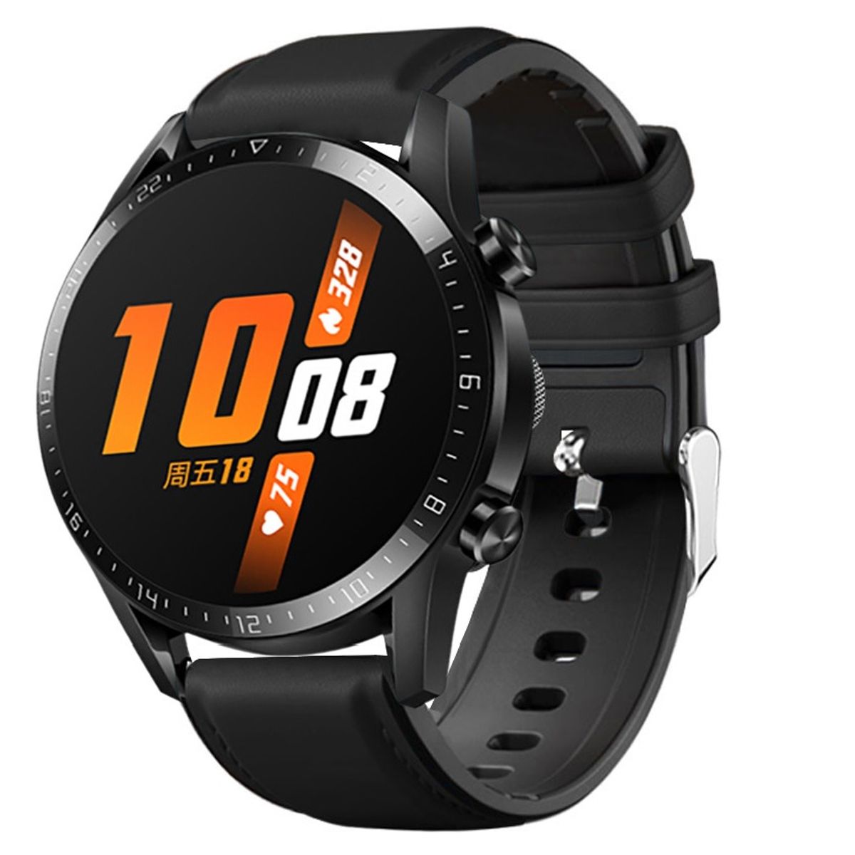 GENERICO - Correa de Cuero compatible Huawei GT 6, 5, 4 46mm