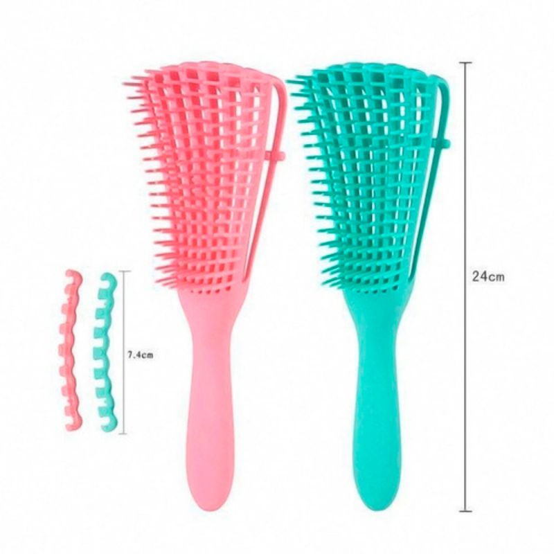 GENERICO - Cepillo Flexible Desenredante Ajustabl Cabello Rizo Ondulado
