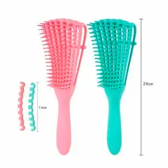 GENERICO - Cepillo Flexible Desenredante Ajustabl Cabello Rizo Ondulado