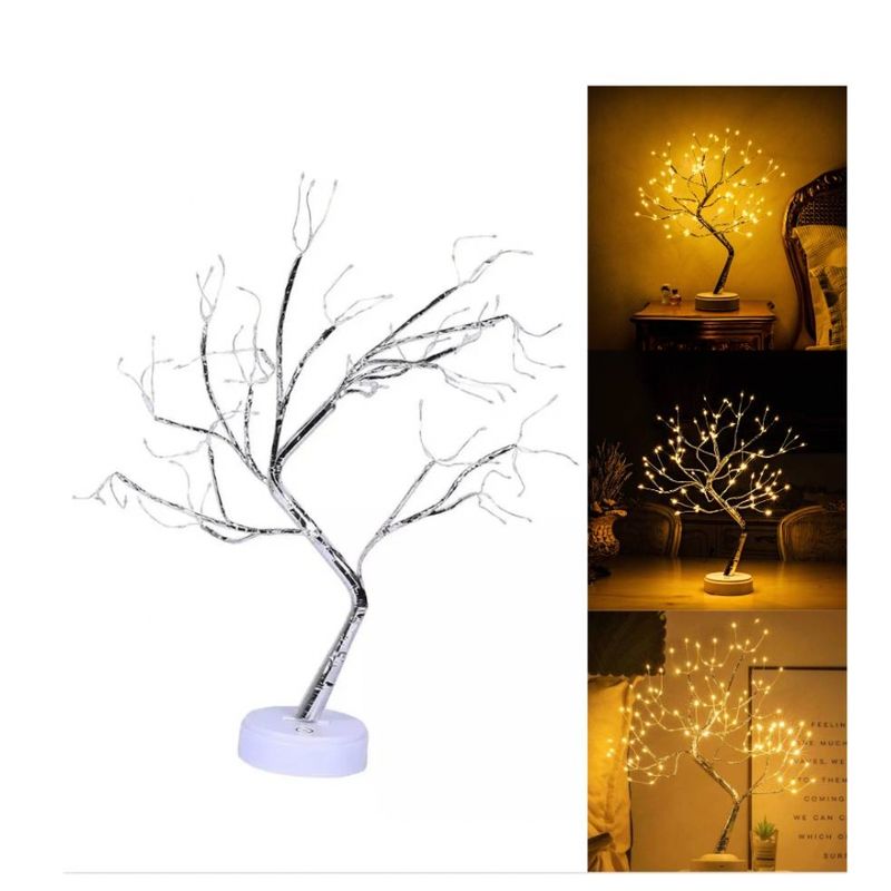 GENERICO - LÁMPARA MESA BONSÁI LED ÁRBOL DE ESPÍRITU DE LUZ HADA
