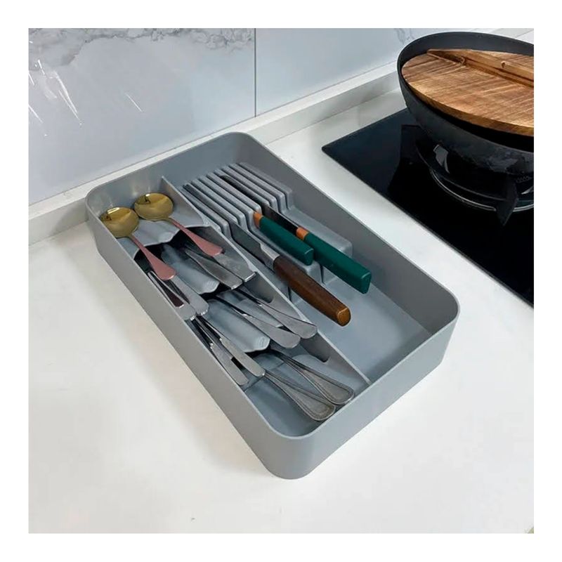 GENERICO - Organizador Cubiertos Utensilios Grande Porta Cubierto Doble