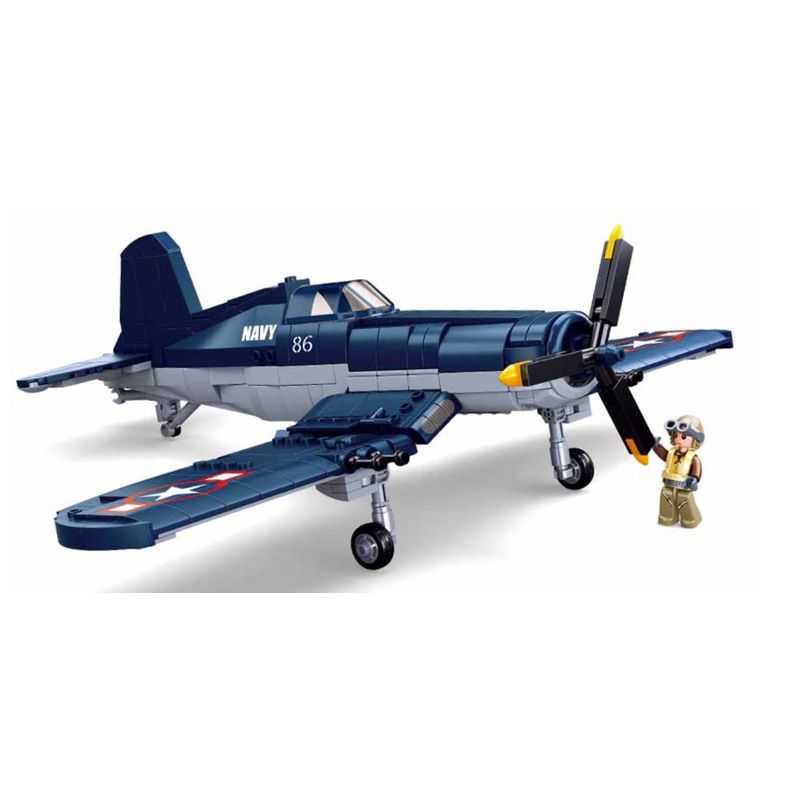 SLUBAN - Avión WWII F4U-1 Corsair USMC compatible Lego-