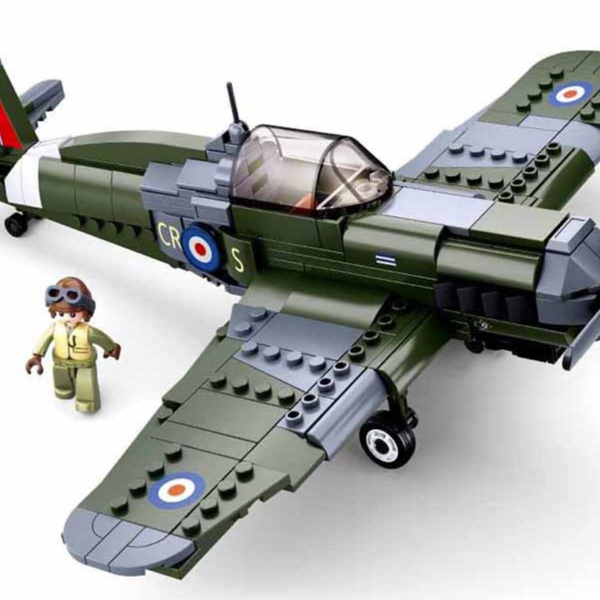 SLUBAN - Avión WWII SPITFIRE RAF compatible Lego