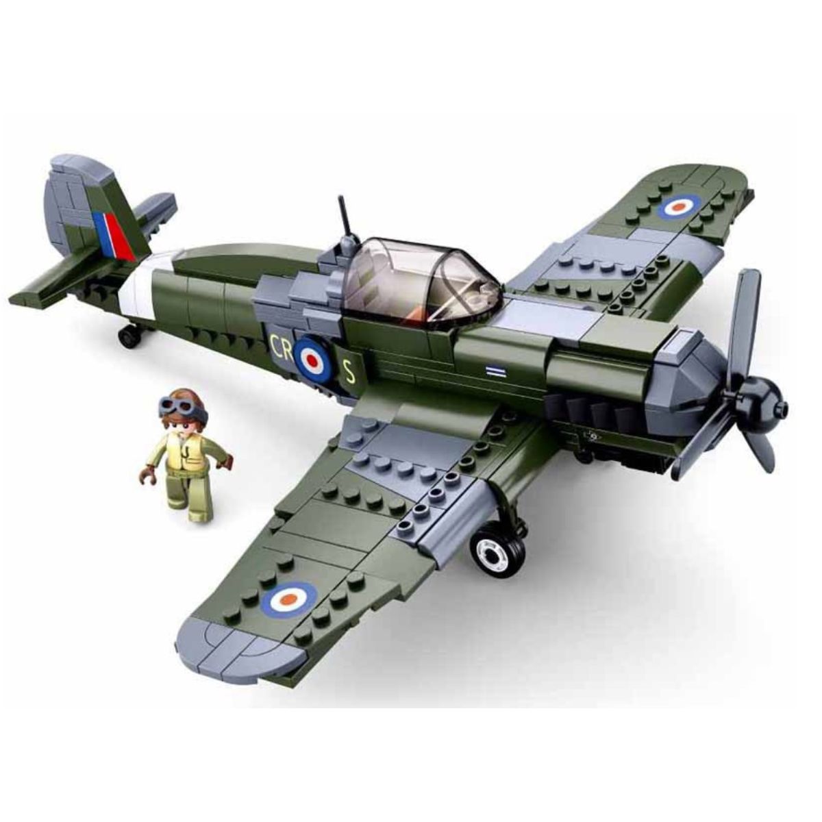 SLUBAN - Avión WWII SPITFIRE RAF compatible Lego