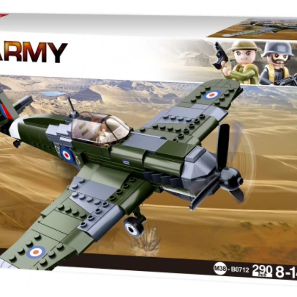 SLUBAN - Avión WWII SPITFIRE RAF compatible Lego