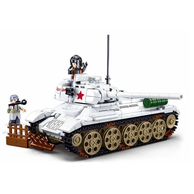 SLUBAN - Tanque Ruso WWII T-3485 Blanco compatible Lego
