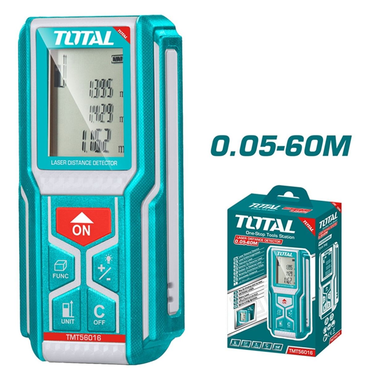 TOTAL TOOLS - Medidor De Distancia Láser 60 Metros Total Tmt56016