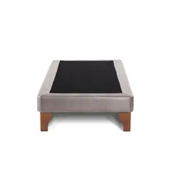 LATAM HOME - Base Europea Zen Cuero Gris 1.5 Plazas