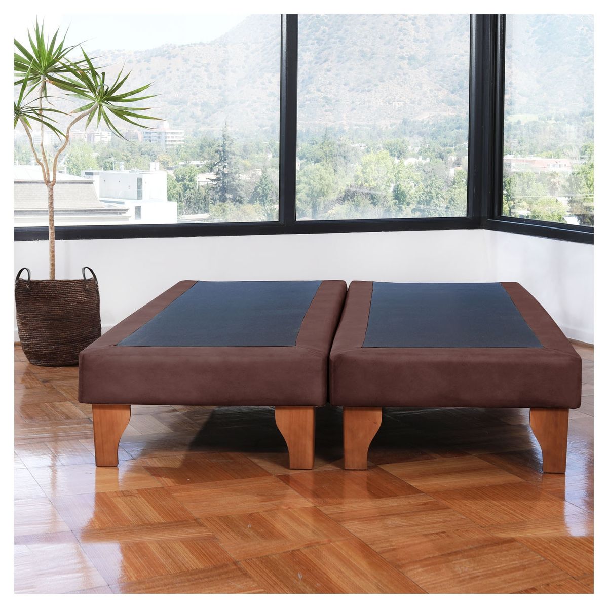 LATAM HOME - Base Europea Zen Tela Chocolate 2 Plazas
