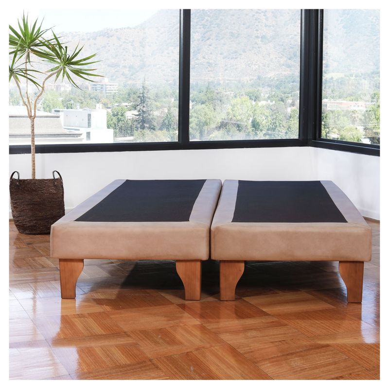 LATAM HOME - Base Europea Zen Cuero Beige 2 Plazas