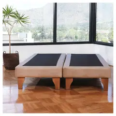 LATAM HOME - Base Europea Zen Cuero Beige 2 Plazas