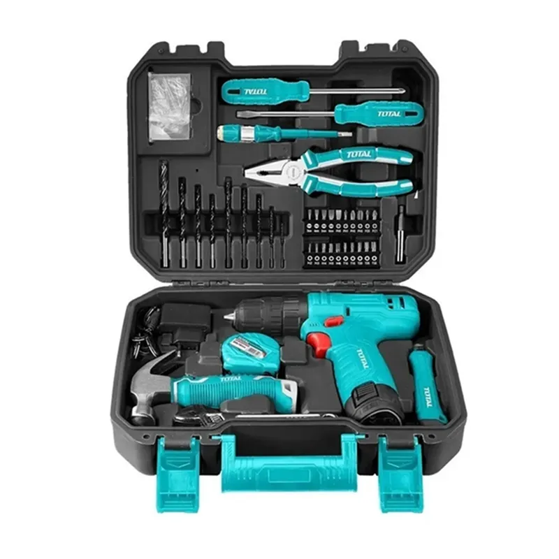 TOTAL TOOLS - Set Atornillador 12v + Herramientas 81 Pcs