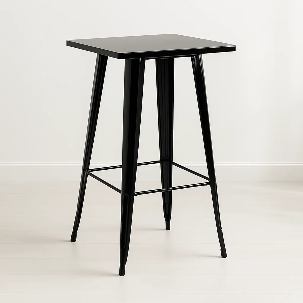 KLIK - Mesa Tolix de bar o terraza o restaurant 105 cm de alto 60x60cm - Negra KLIK