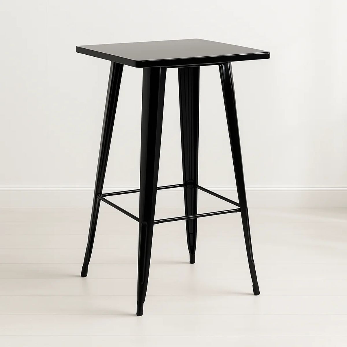 KLIK - Mesa Tolix de bar o terraza o restaurant 105 cm de alto 60x60cm - Negra KLIK