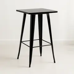 KLIK - Mesa Tolix de bar o terraza o restaurant 105 cm de alto 60x60cm - Negra