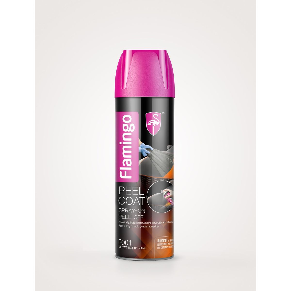 FLAMINGOS - Pintura Spray Removible Negro Brillante 500ml Flamingochile