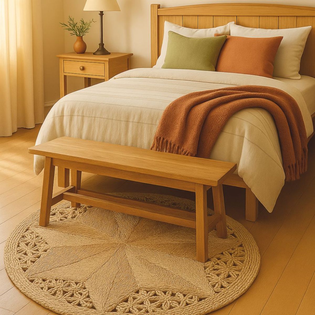 BOHEMIK - Alfombra NATURAL Maite 150 CM