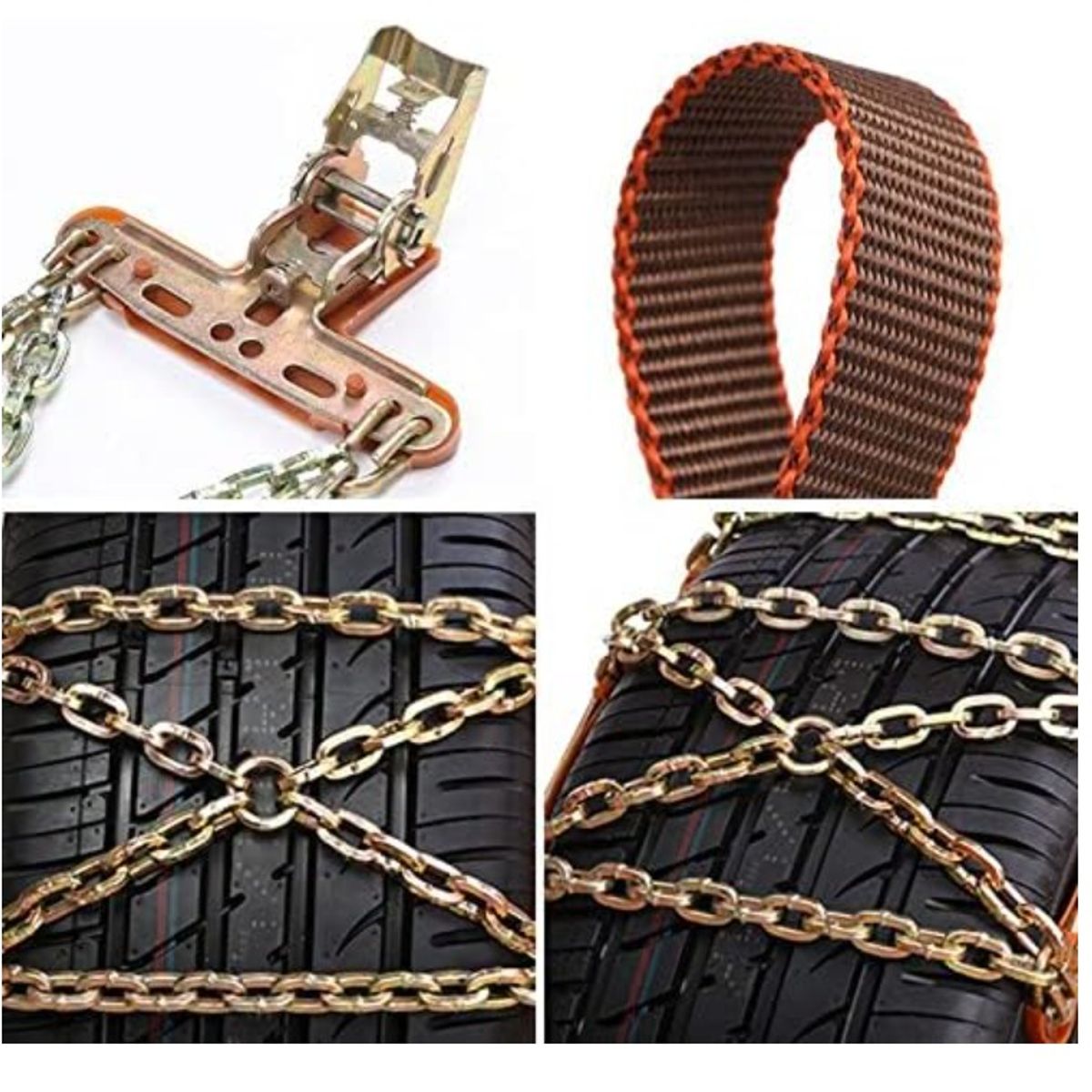 GENERICO - Cadena Para Nieve 6 Unidades Auto Camioneta Ajustable