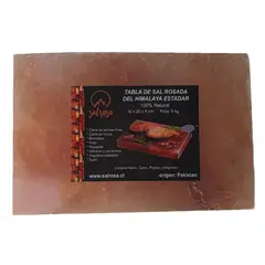GENERICO - Tabla de Sal Rosada del Himalaya Rectangular Grande