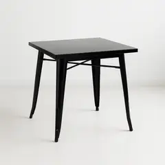 KLIK - Mesa Tolix de Acero 80x80cm para Bar o Terraza o Restaurant - Negra