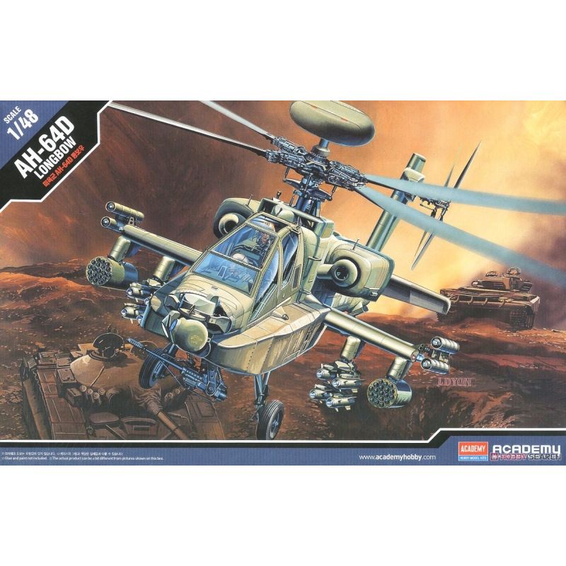 ACADEMY - ACADEMY 12268 AH 64 D APACHE LONGBOW 1:48