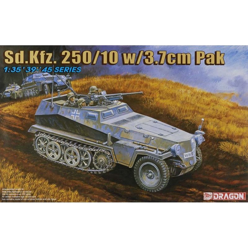 DRAGON - DRAGON 6139 SDKFZ 250/10 W 37 CM PAK 1:35