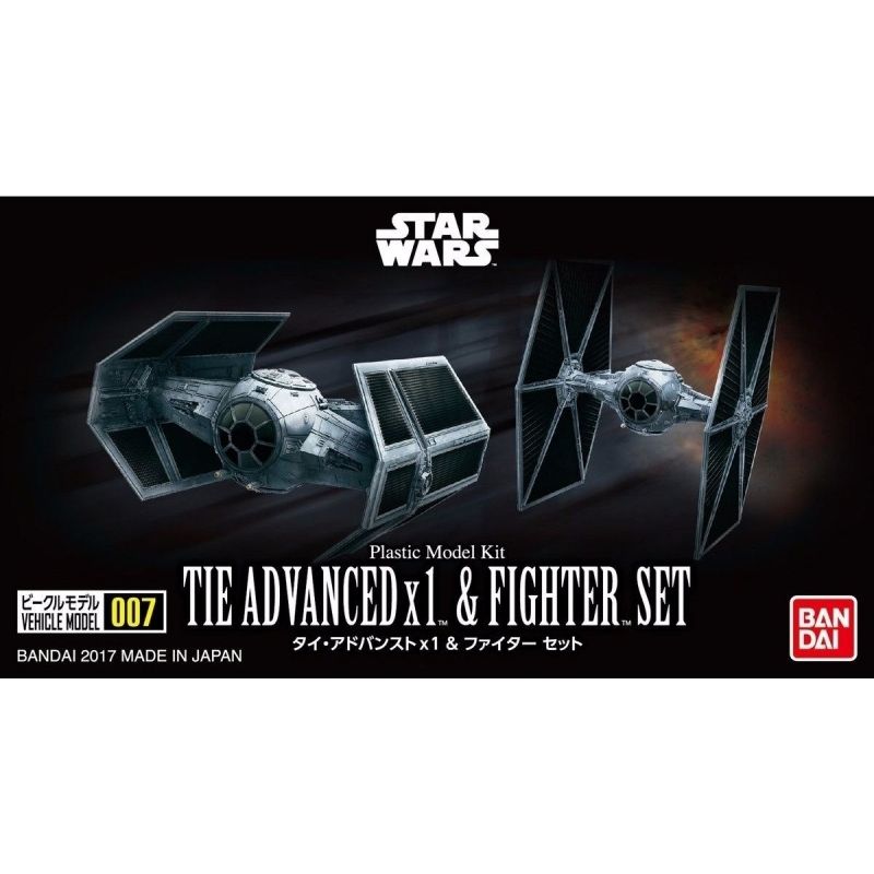 BANDAI - BANDAI 14502 STAR WARS VEHICLE MODEL 007 TIE ADVANCED AND
