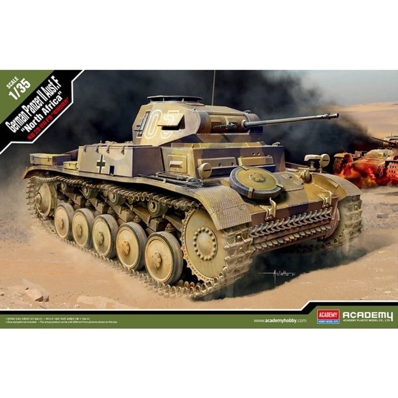 ACADEMY - ACADEMY 13535 GERMAN PANZER II AUSF F NORTH AFRICA 1:35