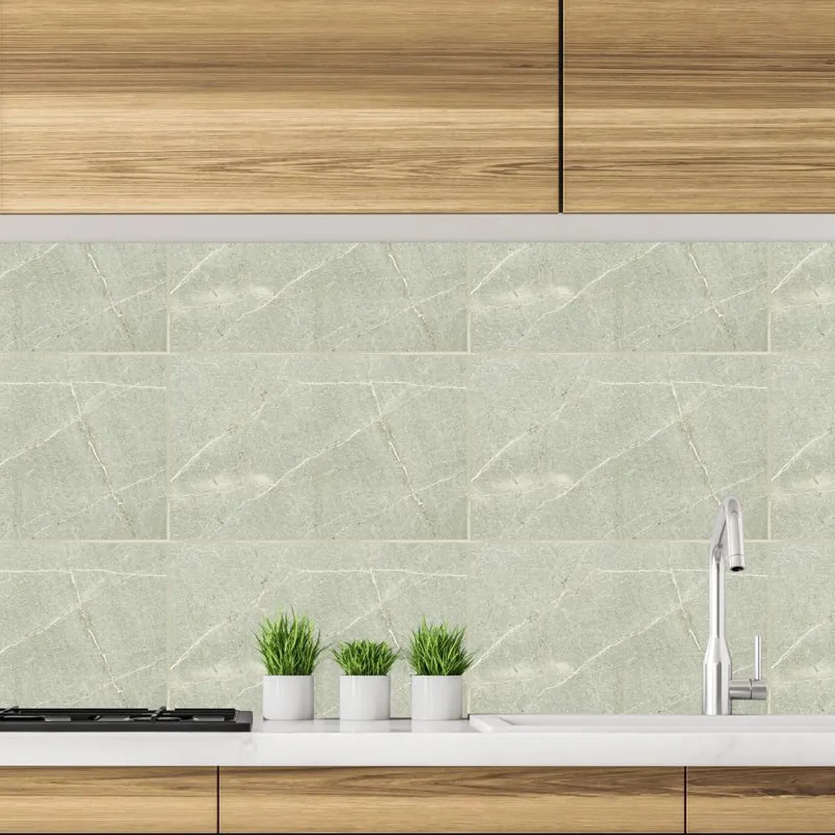 DEKOFIX - Baldosas 25x40 autoadhesivas para muro modelo ROCA MUSGO