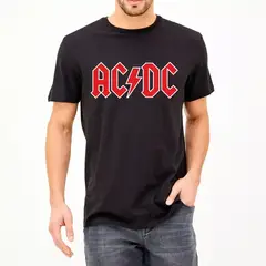 ROLY - Polera Negra AC DC Banda Rock