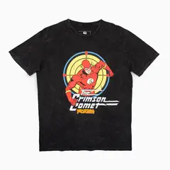 DC COMICS - Polera Hombre YOU The Flash Cometa Gris