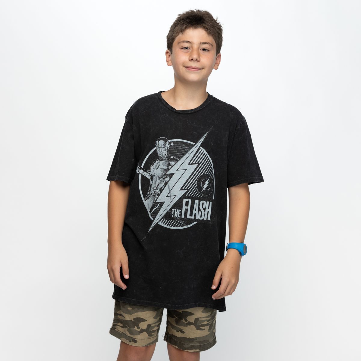 DC COMICS - Polera Hombre YOU The Flash Byn Gris