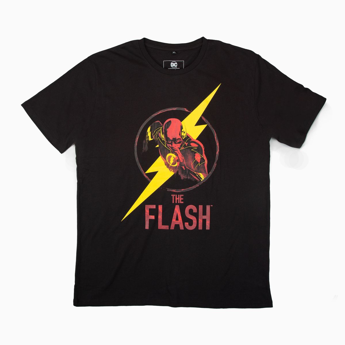 DC COMICS - Polera Hombre YOU The Flash Rayo Negro
