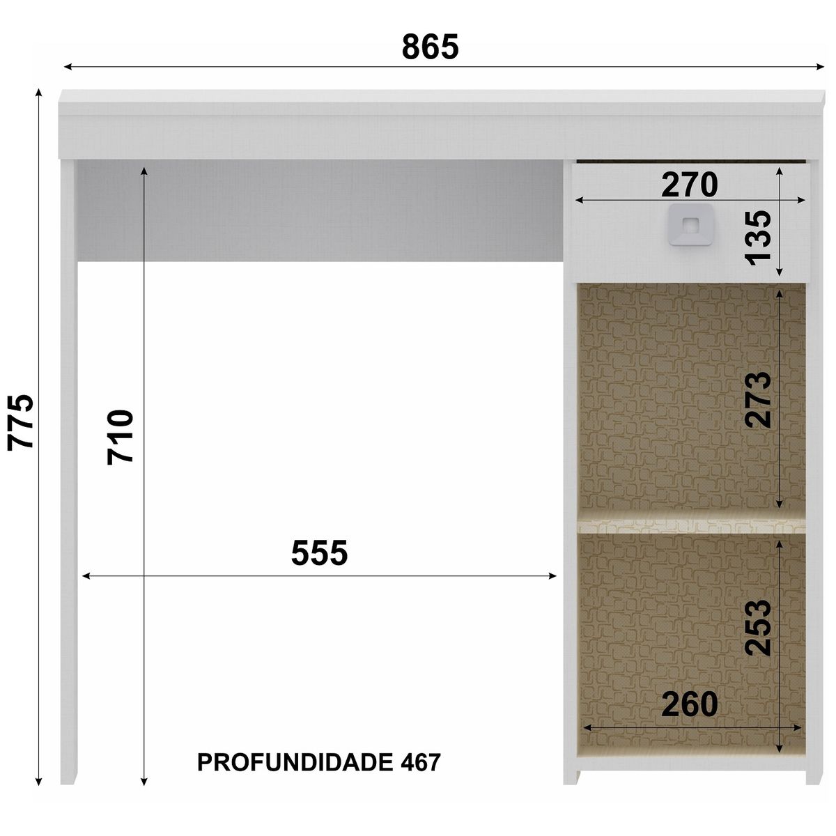 YARDAS - Escritorio Yardas Tucson Blanco.