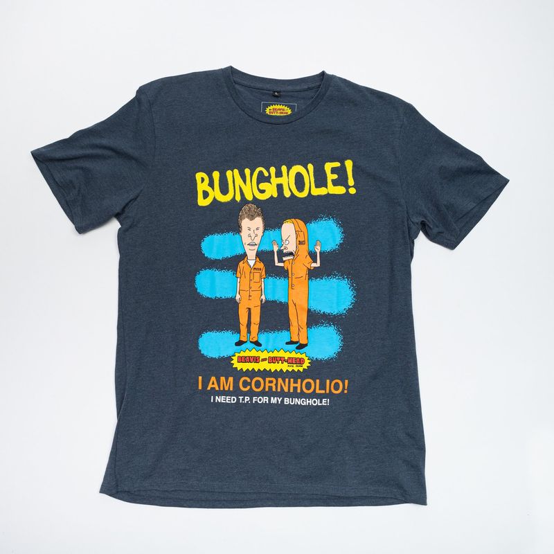 MTV - Polera Hombre YOU Beavis And Butt-Head Bunghole Azul Marino