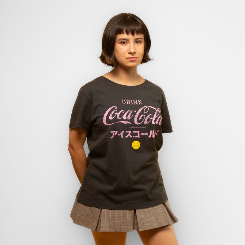 COCA COLA - Polera Mujer YOU Coca Cola Coke Mujer Gris