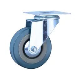GENERICO - Pack 4 ruedas Goma Gris 3" - Base Giratoria