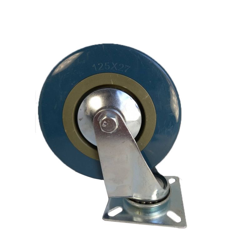 GENERICO - Pack 4 ruedas Goma Gris 5" - Base Giratoria