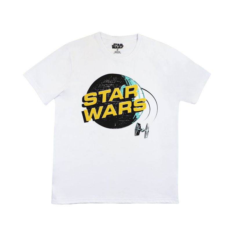 STAR WARS - Polera Hombre Estrella De La Muerte Blanco Star Wars