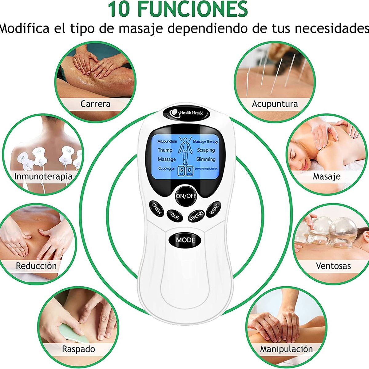 GENERICO - Electroestimulador Maquina Masajes Masajeador Electrofisico