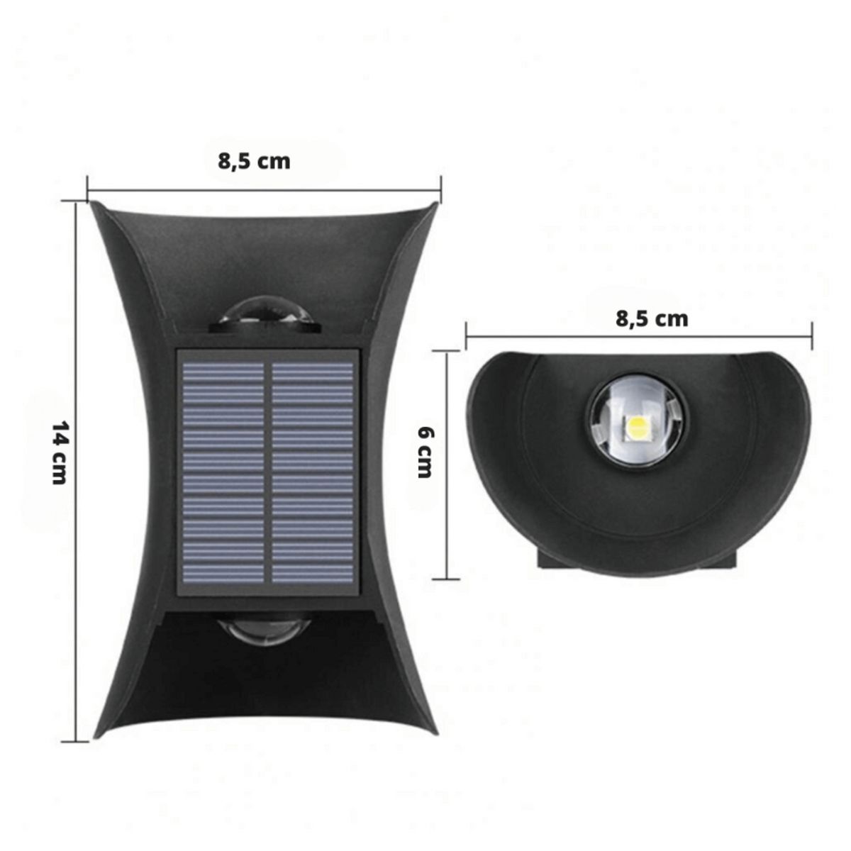 GENERICO - Apliqué Curvo Solar - IP65 Luz CálidaFría