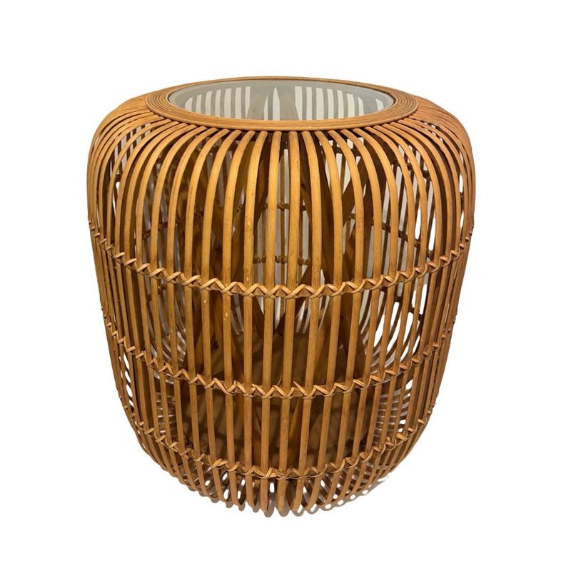 ML DESIGN - Mesa lateral rattan madera