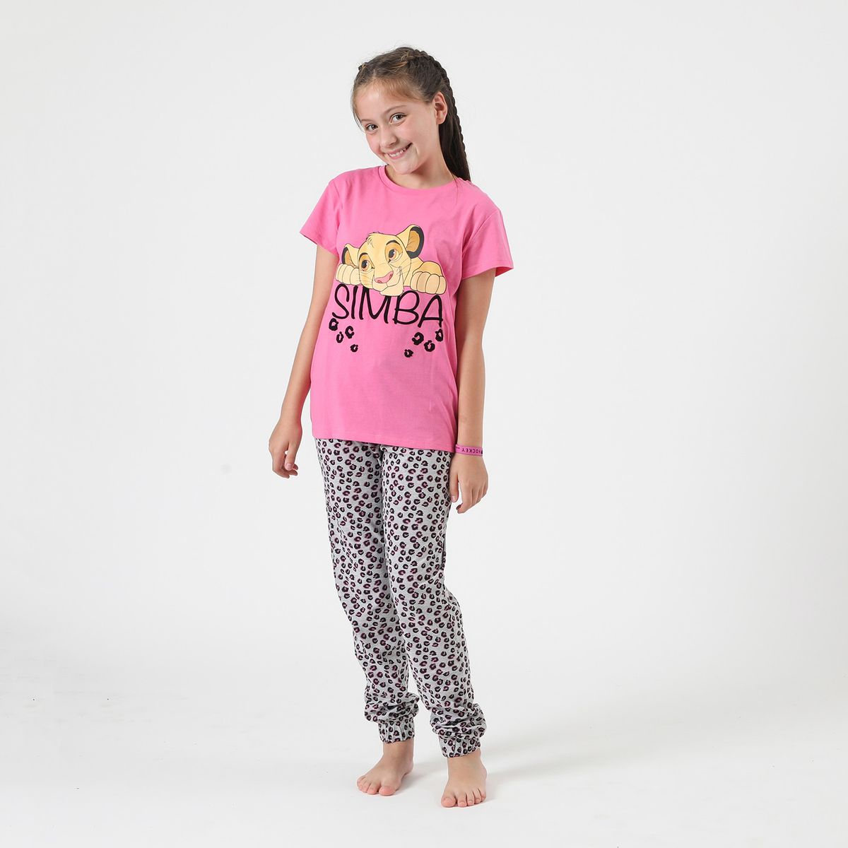 DISNEY - Pijama Niña Rey Leon Risueño Fucsia Disney