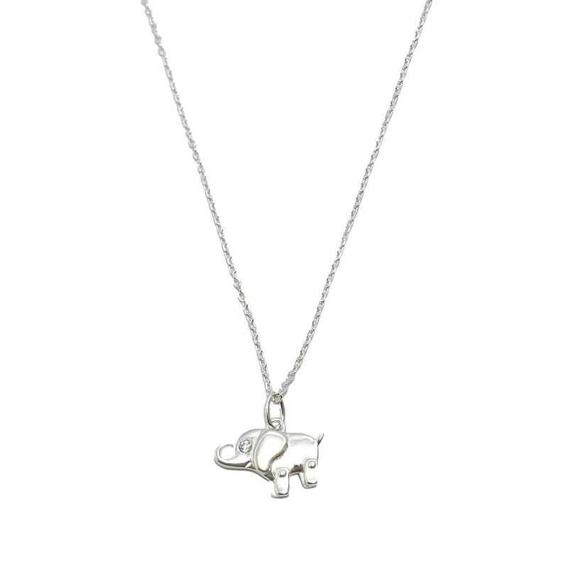 ANDREA COGGIOLA JOYAS - Collar Elefante Ojo Circón Plata Fina 925