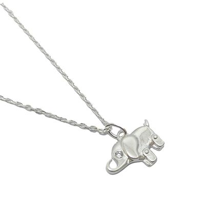 Imagen 2 del producto Collar Elefante Ojo Circón Plata Fina 925