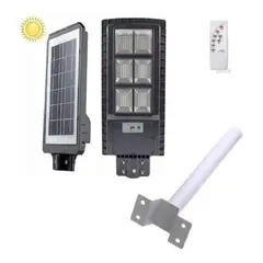 GENERICO - Pack X2 Focos Solares 200w Con Panel y Kit Instalación