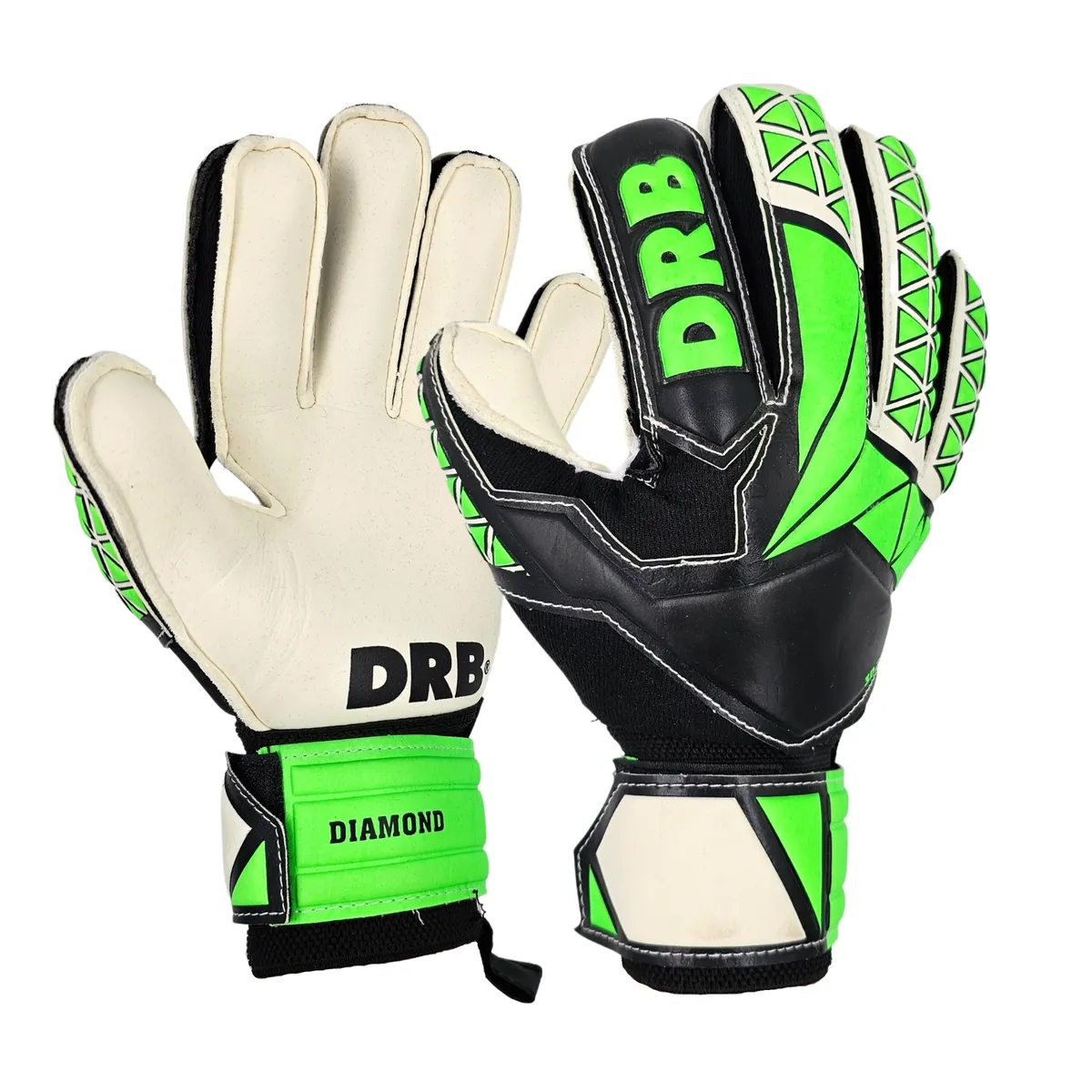DRB - Guantes de Arquero Portero Con Ferulas Drb Diamond Latex Aleman 4mm